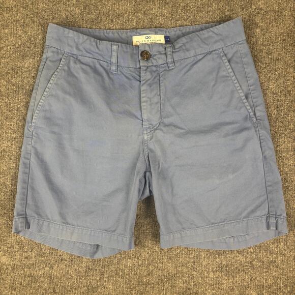 Peter Manning Blue Chino Shorts 31 W 7 Inch Inseam - Picture 1 of 8